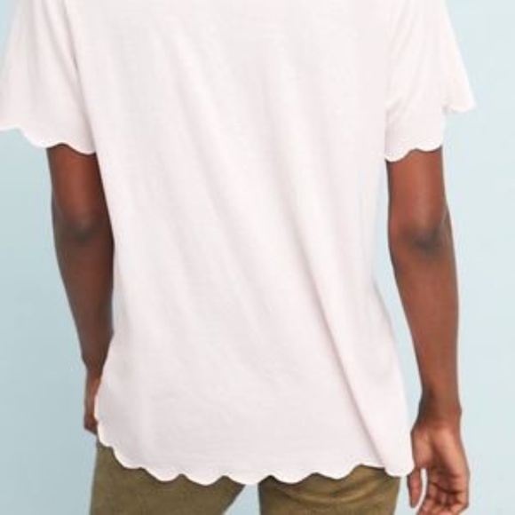 Michael Stars Scalloped Edge Soft Tee - Picture 2 of 5